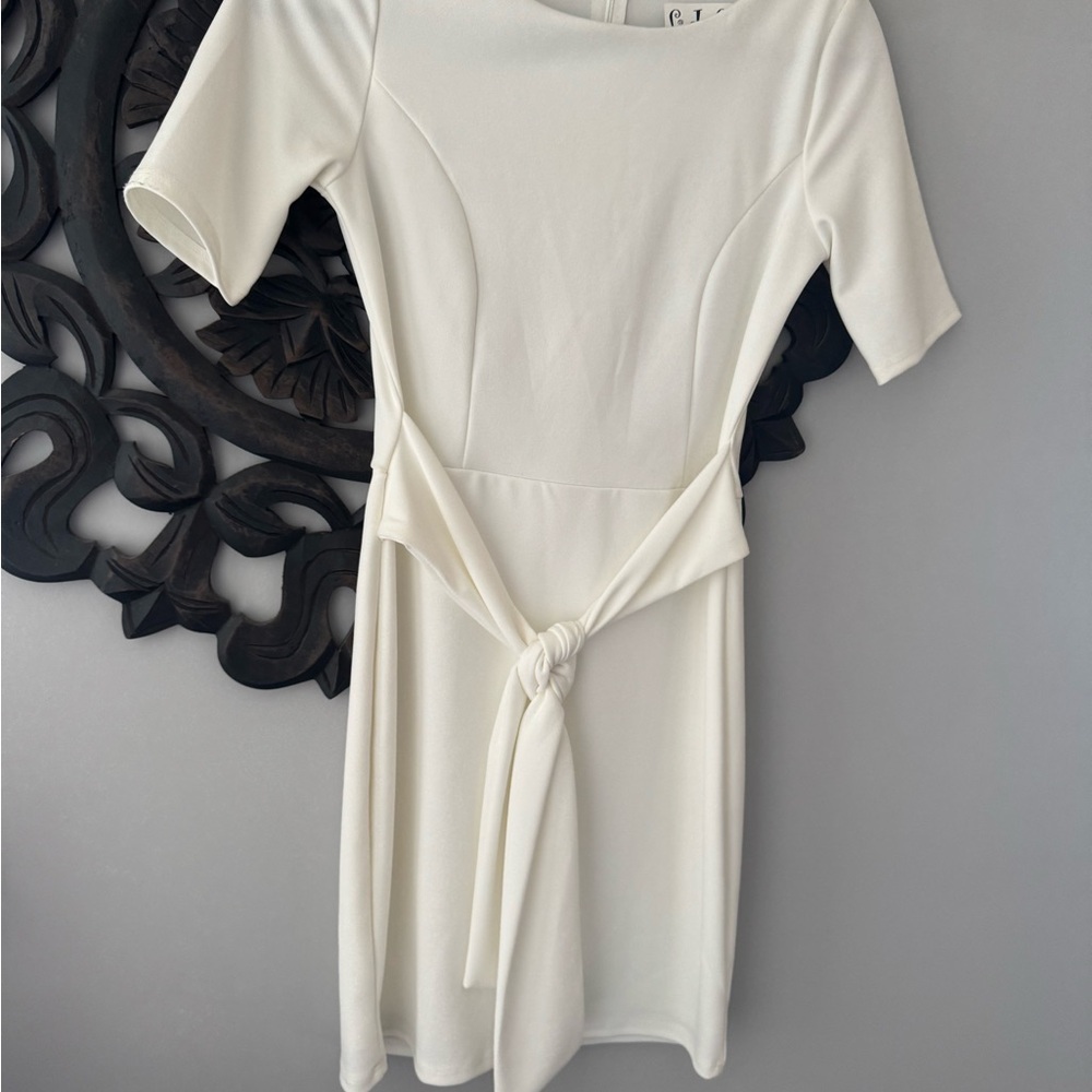 Blue Blush Ivory Midi Dress